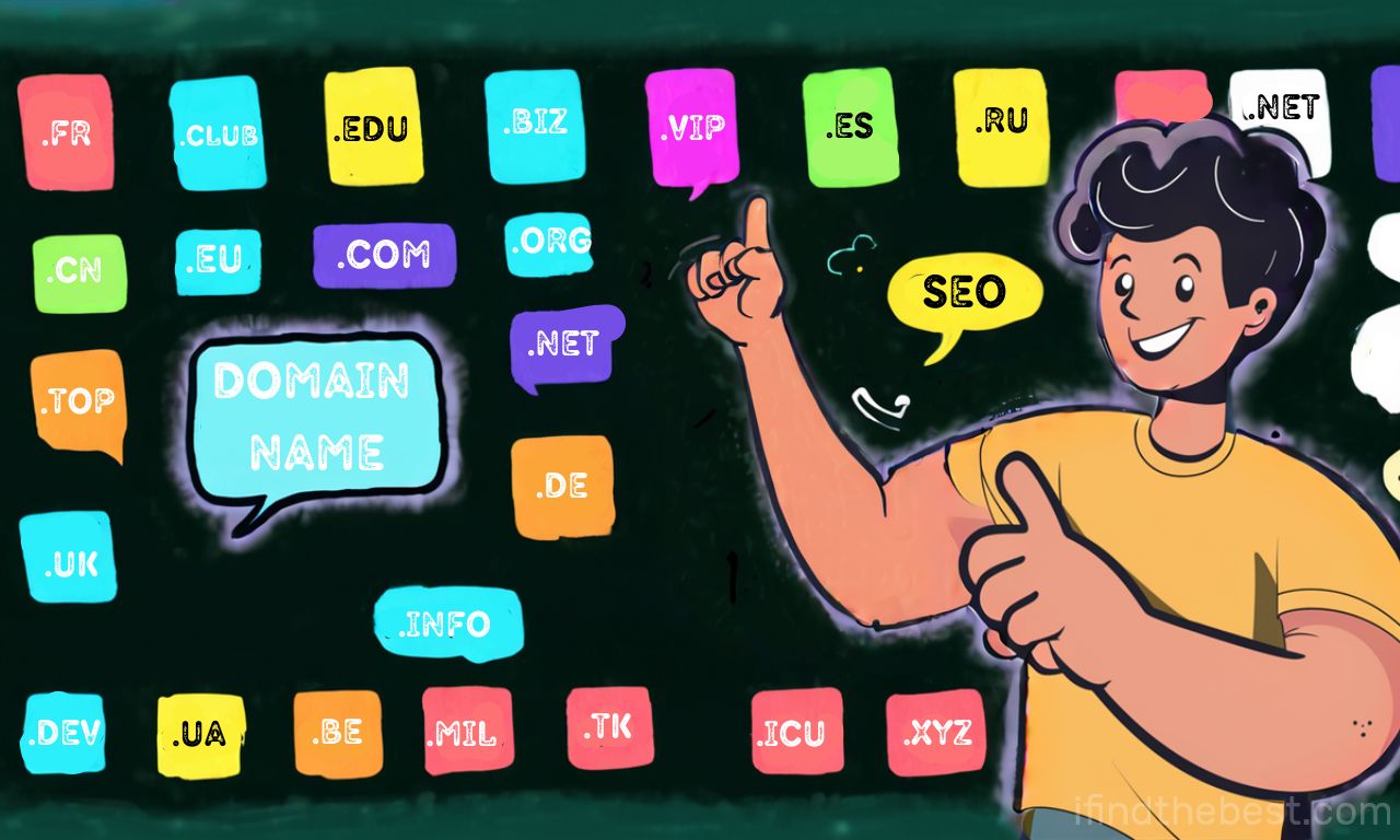 man shows the board how to choose a good domain